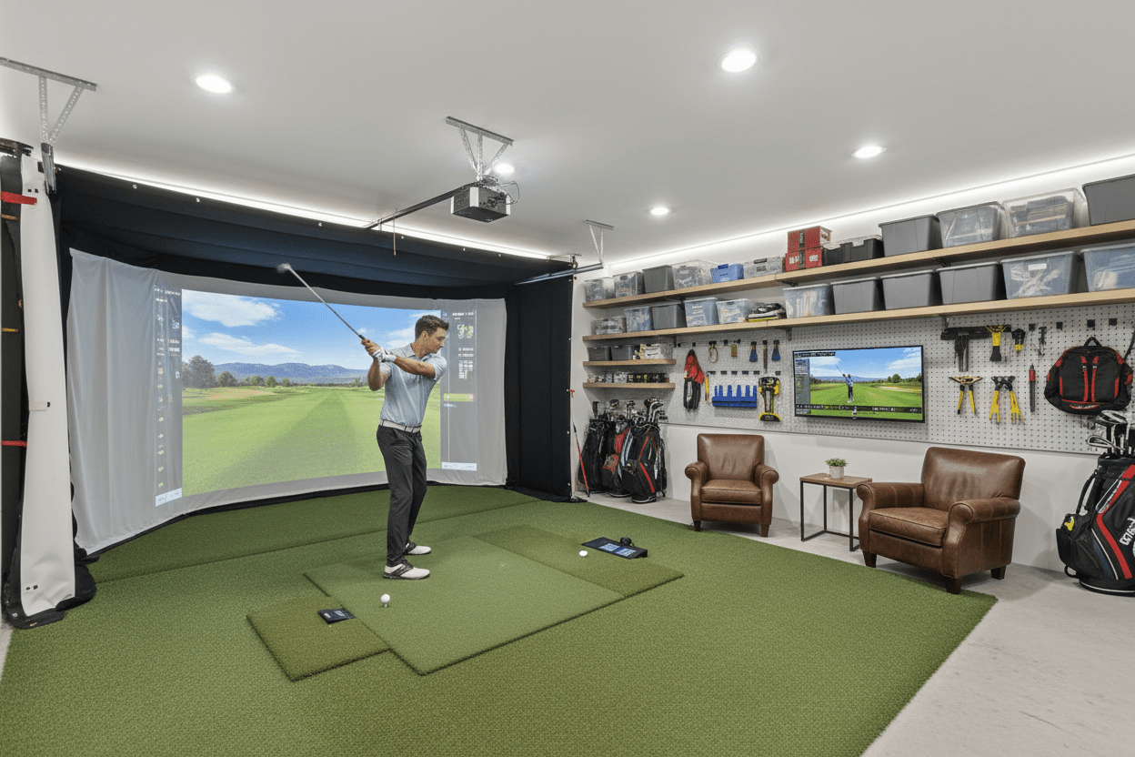 Best Golf Simulators for Low Ceilings & Tight Garages: Small Space Solutions - ProSimHQ