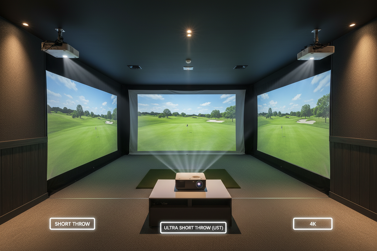 Golf Simulator Projector Showdown: Short Throw vs. UST vs. 4K - Which Reigns Supreme?