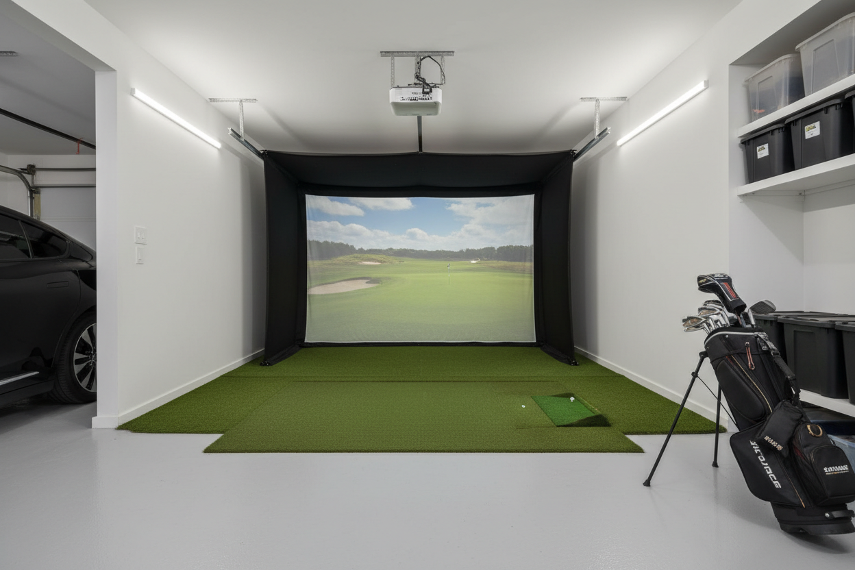 Build a Stealth Golf Simulator: The Ultimate Retractable Screen Guide for Small Garages