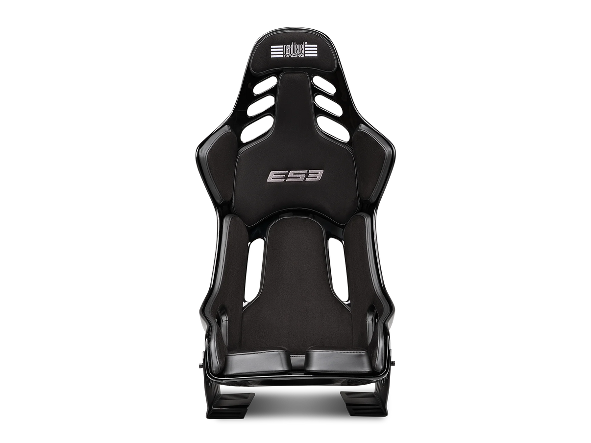 Next Level Racing ES3 Elite fiberglass sim racing seat in high-gloss black