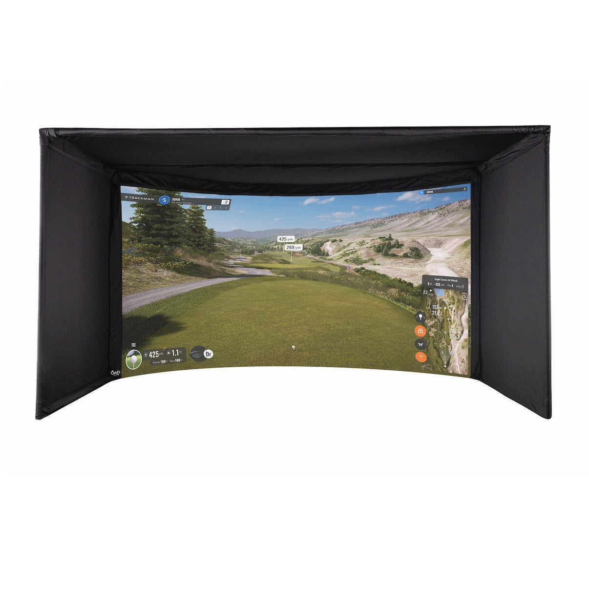 Carls Place Curved Golf Simulator Enclosure Kit with Impact Screen - ProSimHQ