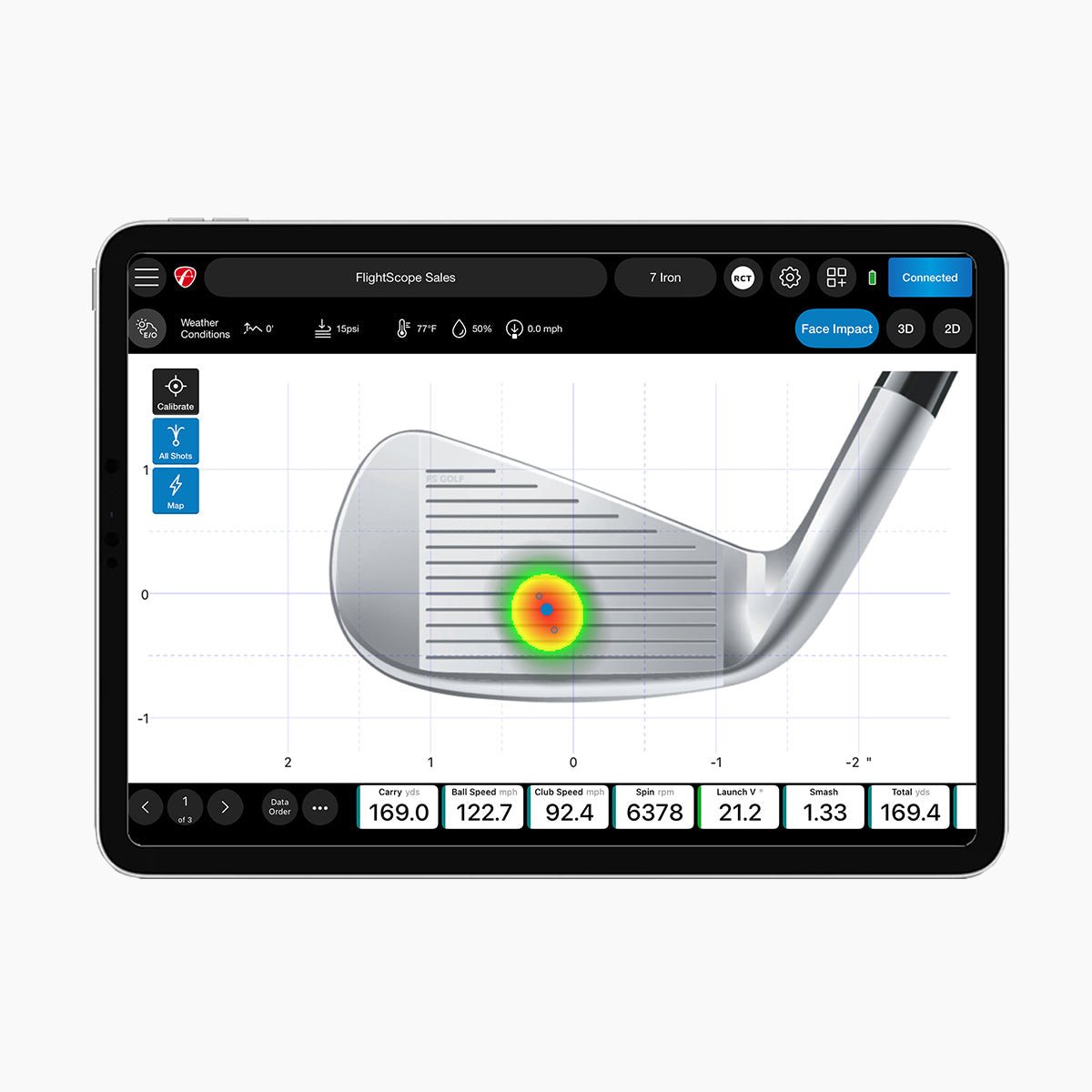 Flightscope Face Impact Location - ProSimHQ