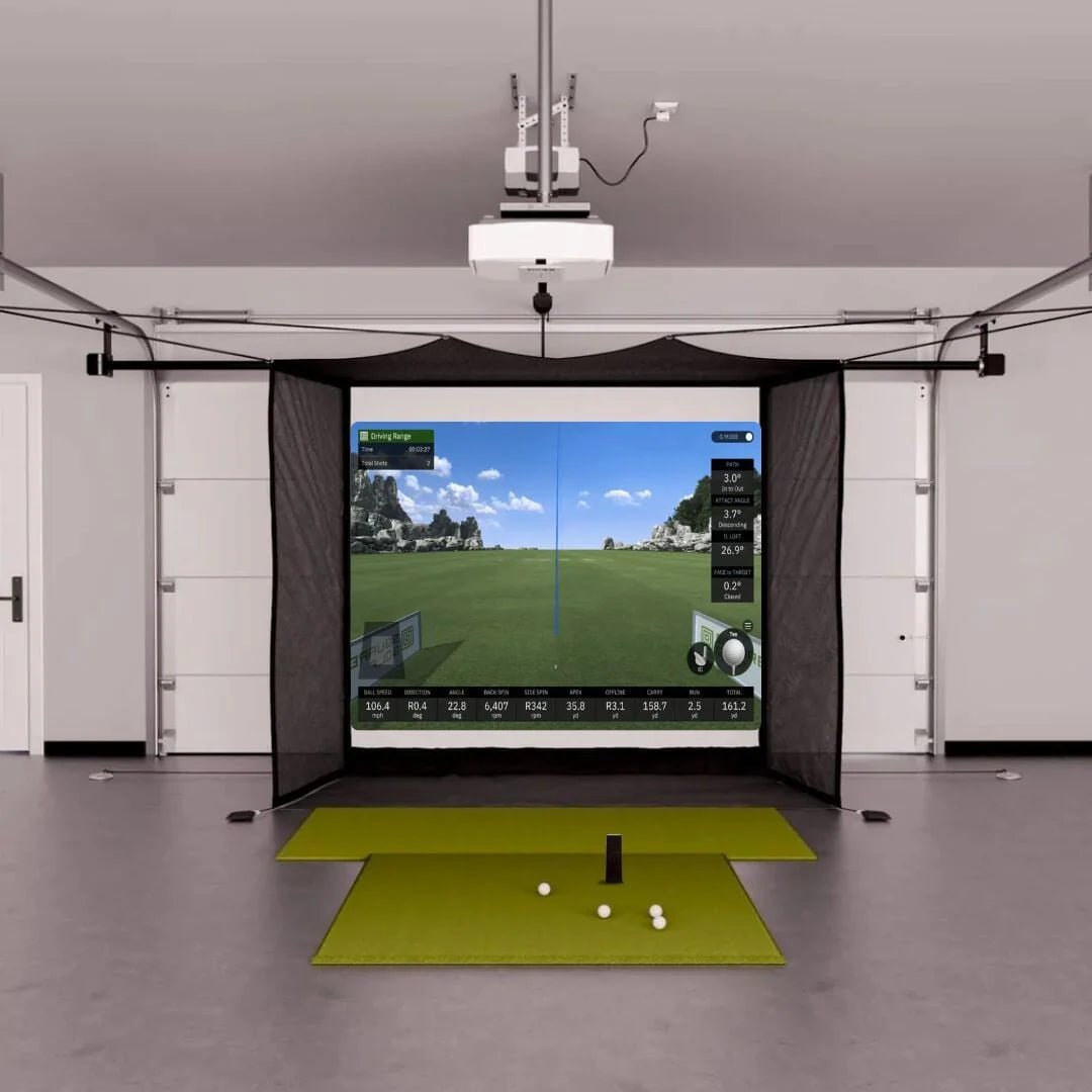 Square Golf Garage Retractable Simulator Package - ProSimHQ