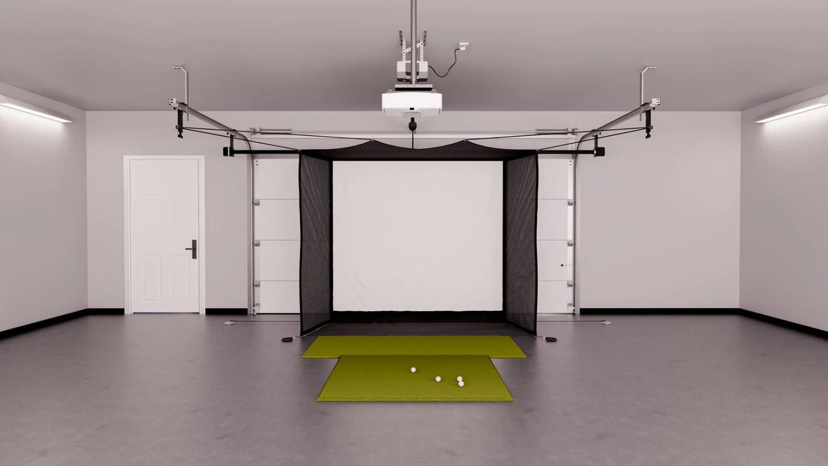 Uneekor EYE XO2 Garage Retractable Simulator Package - ProSimHQ