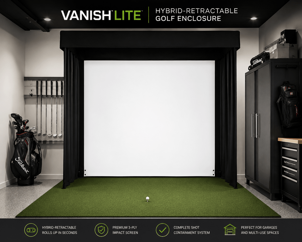 SportScreen Vanish LITE Hybrid-Retractable Golf Enclosure - ProSimHQ